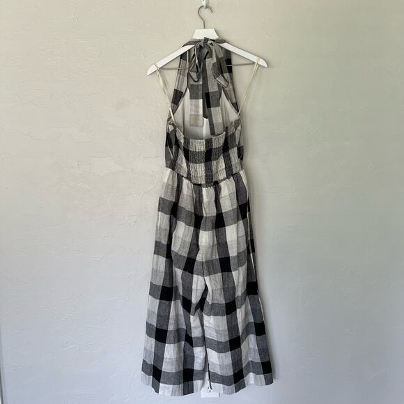 Moon River Gingham Halter Jumpsuit Medium - Picture 4 of 5